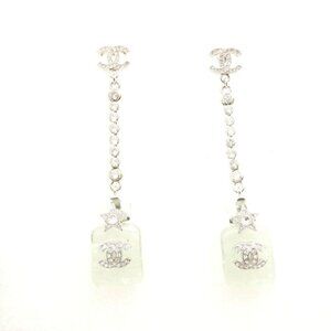 Chanel Perfume Bottle Swing S Earrings 1 Piece CC Logo